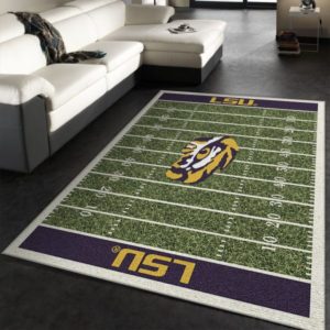 College LSU Team Home Field NFL Living Room Carpet Rug Home Decor