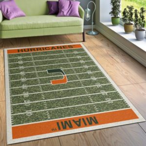 Miami HurricanesTeam Home Field NFL Living Room Carpet Rug Home Decor