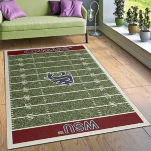 WSU Cougars NFL Living Room Carpet Rug Home Decor