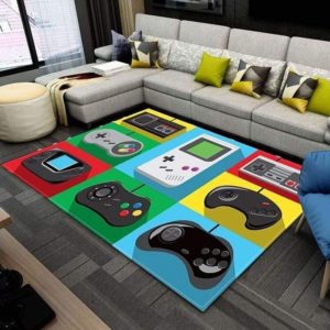 Colorful Game Console Living Room Carpet Rug Home Decor