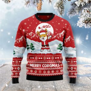 Corgi Merry Xmas Dab Christmas Ugly Sweater