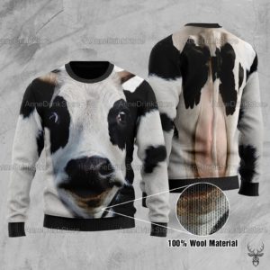 Cow 3D Christmas Ugly Sweater