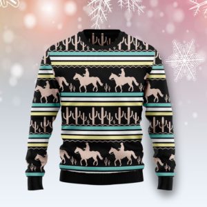 Cowboy Cactus Christmas Ugly Sweater