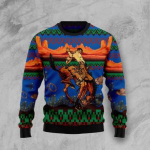 Cowboy Desert Christmas Ugly Sweater