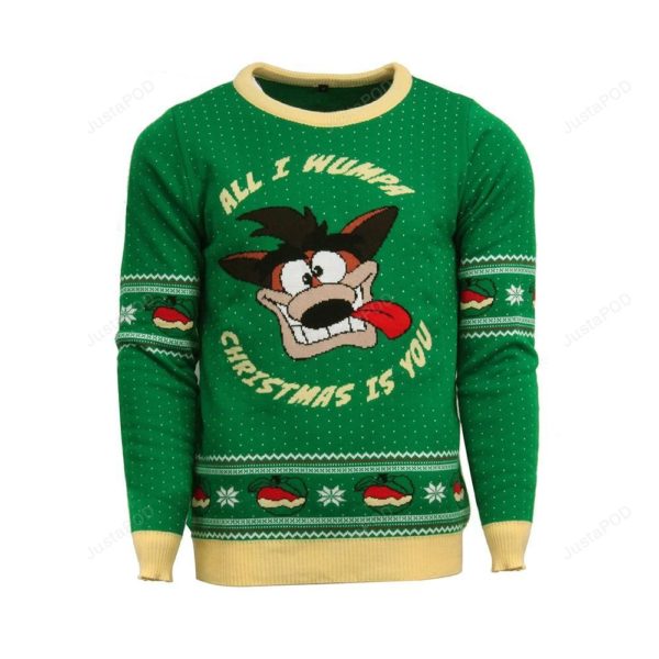 Crash Bandicoot Christmas Ugly Sweater