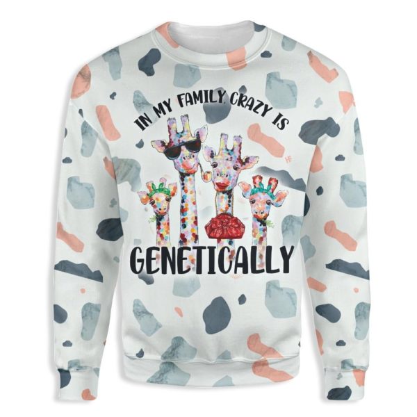 Crazy Giraffe Family Christmas Ugly Sweater
