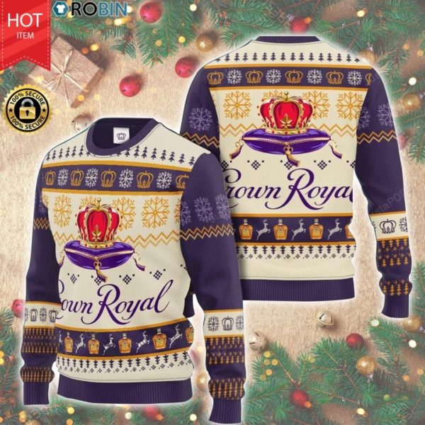 Crown Royal Whisky Christmas Ugly Sweater