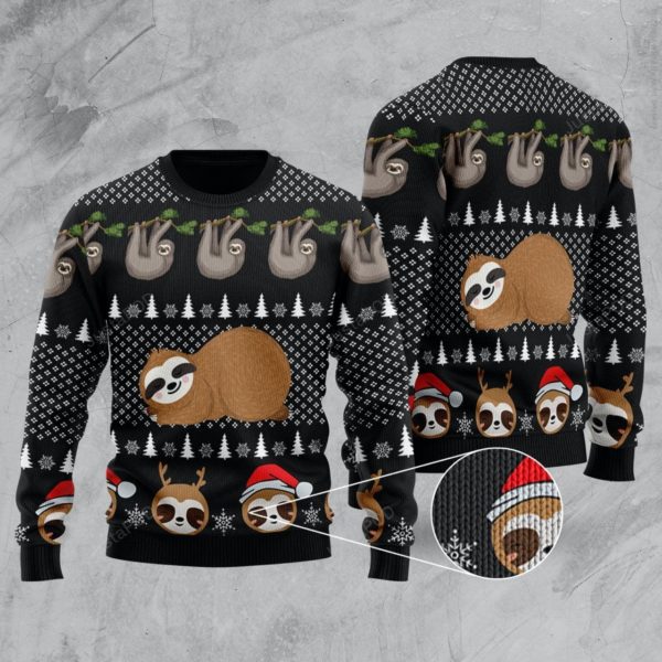 Cute Sloth Santa Christmas Ugly Sweater