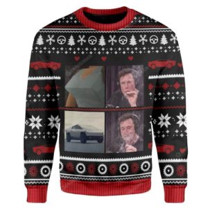 Cybertruck Lara Croft Christmas Ugly Sweater