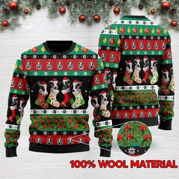 Dairy Cow Christmas Ugly Sweater