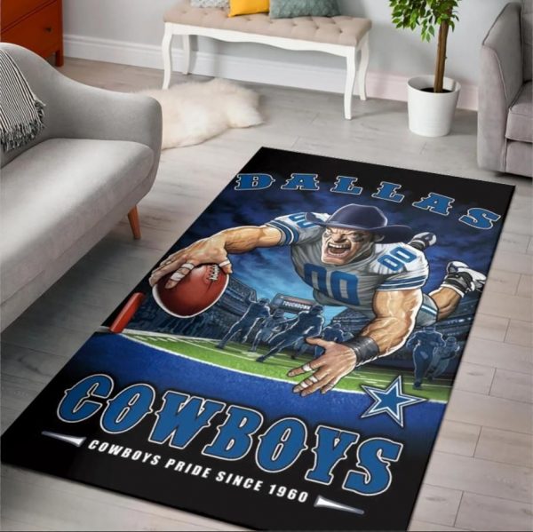 Dallas Cowboys 1960 NFL Living Room Carpet Rug Home Decor Dallas Cowboys 1960 NFL Living Room Carpet Rug Home Decor