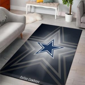 Dallas Cowboys Logo NFL Living Room Carpet Rug Home Decor