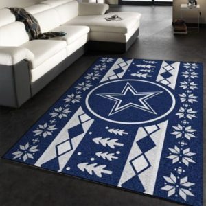 Dallas Cowboys NFL Christmas Living Room Carpet Rug Home Decor