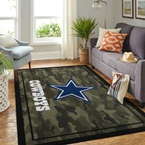 Dallas Cowboys NFL Team Logo Camo Style Nice Gift  Living Room Carpet Rug Home Decor