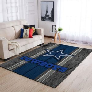 Dallas Cowboys NFL Team Logo Wooden Style Nice Gift Living Room Carpet Rug Home Decor