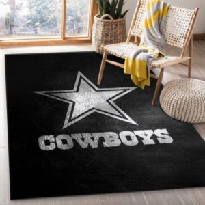Dallas Cowboys Silver NFL Living Room Carpet Rug Home Decor