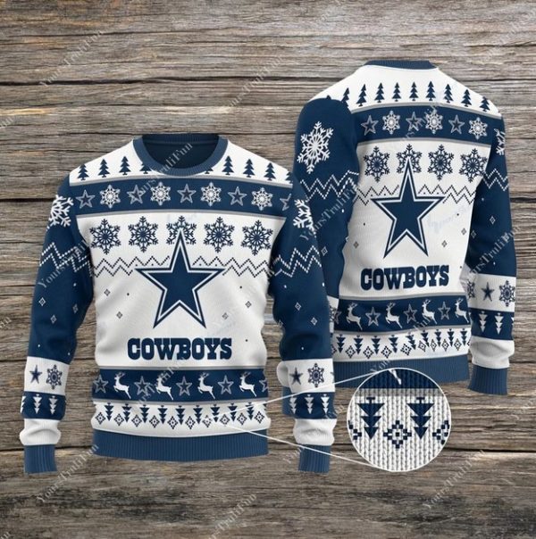 Dallas Cowboys Ugly Sweater Sweatshirt, NFL Cowboys Christmas Ugly Sweater