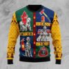 English Bulldog Tie Dye Christmas Ugly Sweater