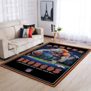 Denver Broncos American Football Gifts Living Room Carpet Rug Home Decor