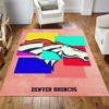 Denver Broncos American Football Gifts Living Room Carpet Rug Home Decor