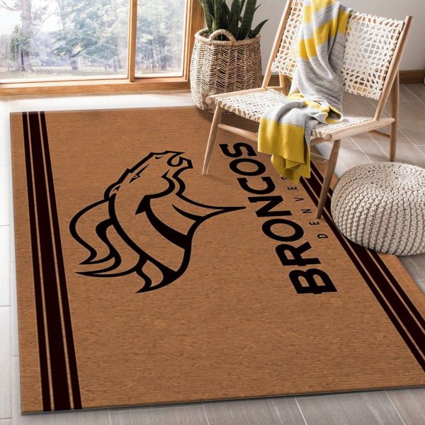 Denver Broncos Brown Logo NFL Living Room Carpet Rug Home Decor Denver Broncos Brown Logo NFL Living Room Carpet Rug Home Decor