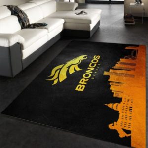 Denver Broncos Logo Gifts Living Room Carpet Rug Home Decor