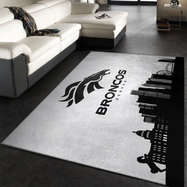 Denver Broncos Logo Team NFL Living Room Carpet Rug Home Decor Denver Broncos Logo Team NFL Living Room Carpet Rug Home Decor