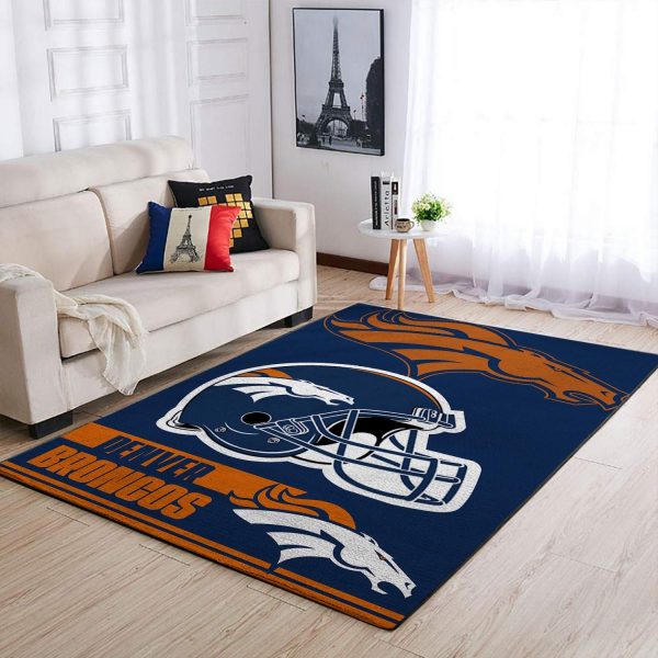 Denver Broncos NFL Team Logo Helmet Nice Gift Living Room Carpet Rug Home Decor Denver Broncos NFL Team Logo Helmet Nice Gift Living Room Carpet Rug Home Decor