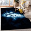 Denver Broncos Neon NFL Living Room Carpet Rug Home Decor