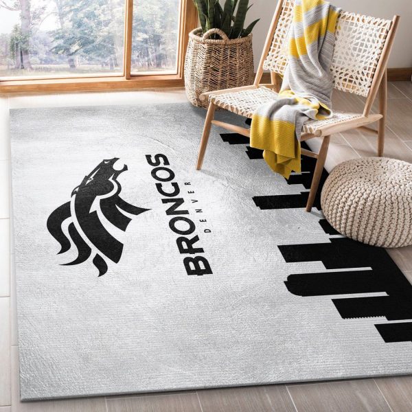 Denver Broncos Skyline NFL Living Room Carpet Rug Home Decor Denver Broncos Skyline NFL Living Room Carpet Rug Home Decor
