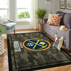 Denver Nuggets NBA Team Logo Camo Style Nice Gift Living Room Carpet Rug Home Decor