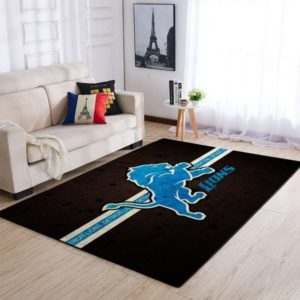 Detroit Lions Logo NFL Gifts Living Room Carpet Rug Home Decor