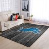 Detroit Lions Silver NFL Living Room Carpet Rug Home Decor