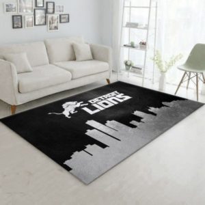 Detroit Lions Skyline NFL Gifts Living Room Carpet Rug Home Decor