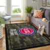 Detroit Pistons NBA Team Logo Wooden Style Nice Living Room Carpet Rug Home Decor
