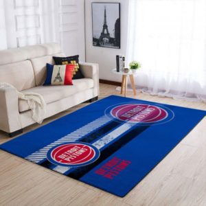 Detroit Pistons NBA Team Logo Nice Gift Living Room Carpet Rug Home Decor