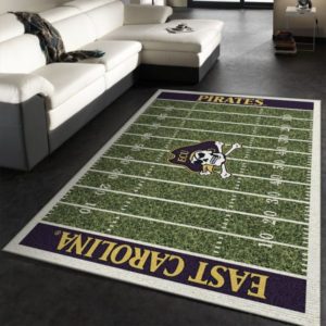 East Carolina Pirates Team Home Field NFL Living Room Carpet Rug Home Decor