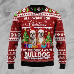 English Bulldog Friend Christmas Ugly Sweater