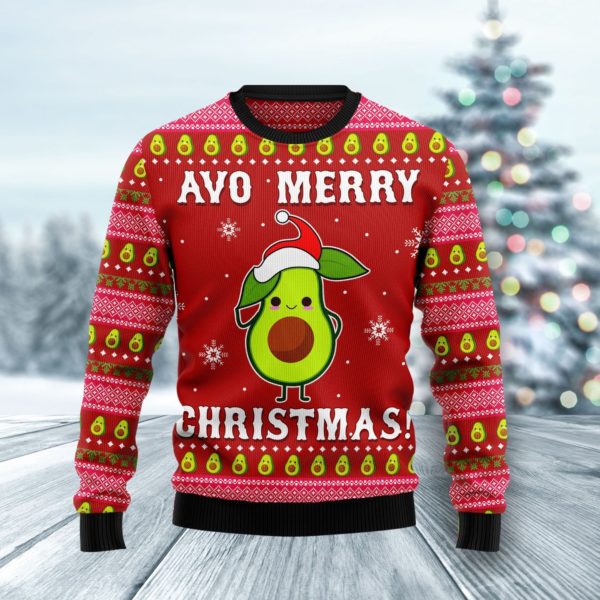 Funny Avo Santa Christmas Ugly Sweater