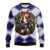 Funny Reindeer Pug Dog Baltimore Ravens Christmas Ugly Sweater