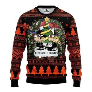 Funny Snoopy Cincinnati Bengals Christmas Ugly Sweater