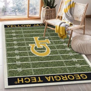 Georgia Tech Yellow Jackets Team Home Field NFL Living Room Carpet Rug Home Decor