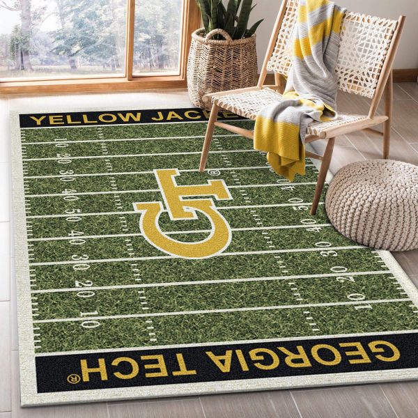 Georgia Tech Yellow Jackets Team Home Field NFL Living Room Carpet Rug Home Decor Georgia Tech Yellow Jackets Team Home Field NFL Living Room Carpet Rug Home Decor