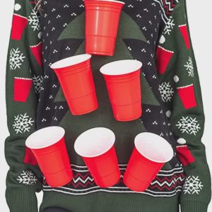 Giant Beer Pong Christmas Ugly Sweater