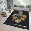 Nike Air Jordan Neon Sneaker Rug Home Decor-
