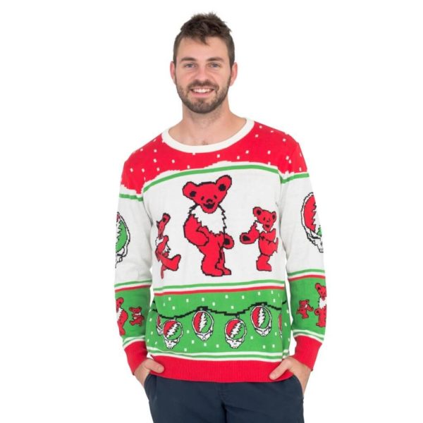 Grateful Dead Dancing Bears Christmas Ugly Sweater