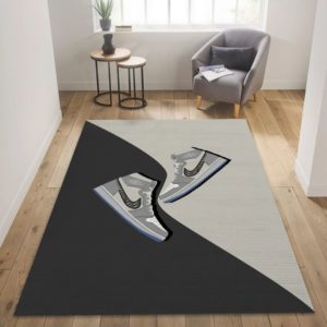 Gray Air Jordan Sneaker Rug Home Decor