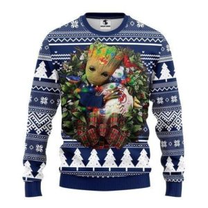 Groot Hug Cleveland Indians Christmas Ugly Sweater