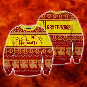 Grynffindor Hogwarts Harry Potter Christmas Ugly Sweater