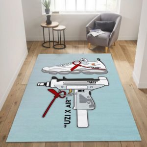 Gun And Air Jordan Sneaker Rug Home Decor